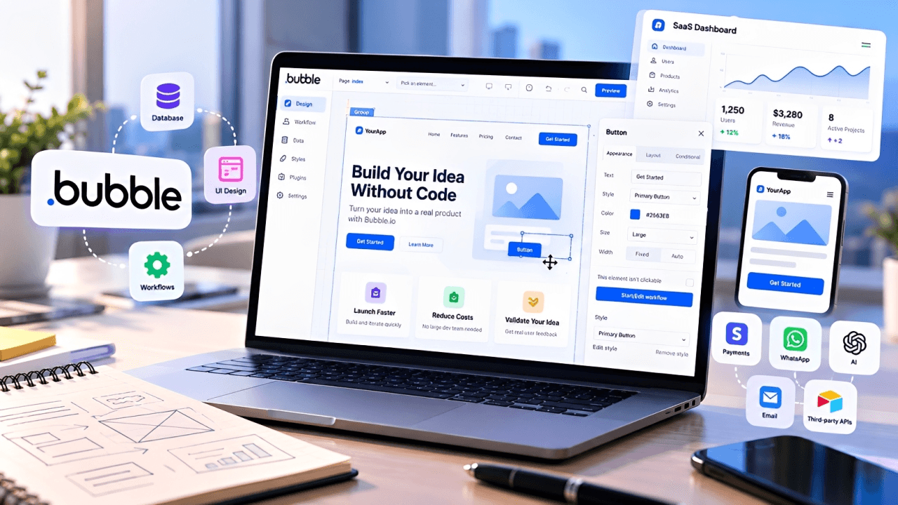 Bubble.io App Development: Build No-Code Apps Fast