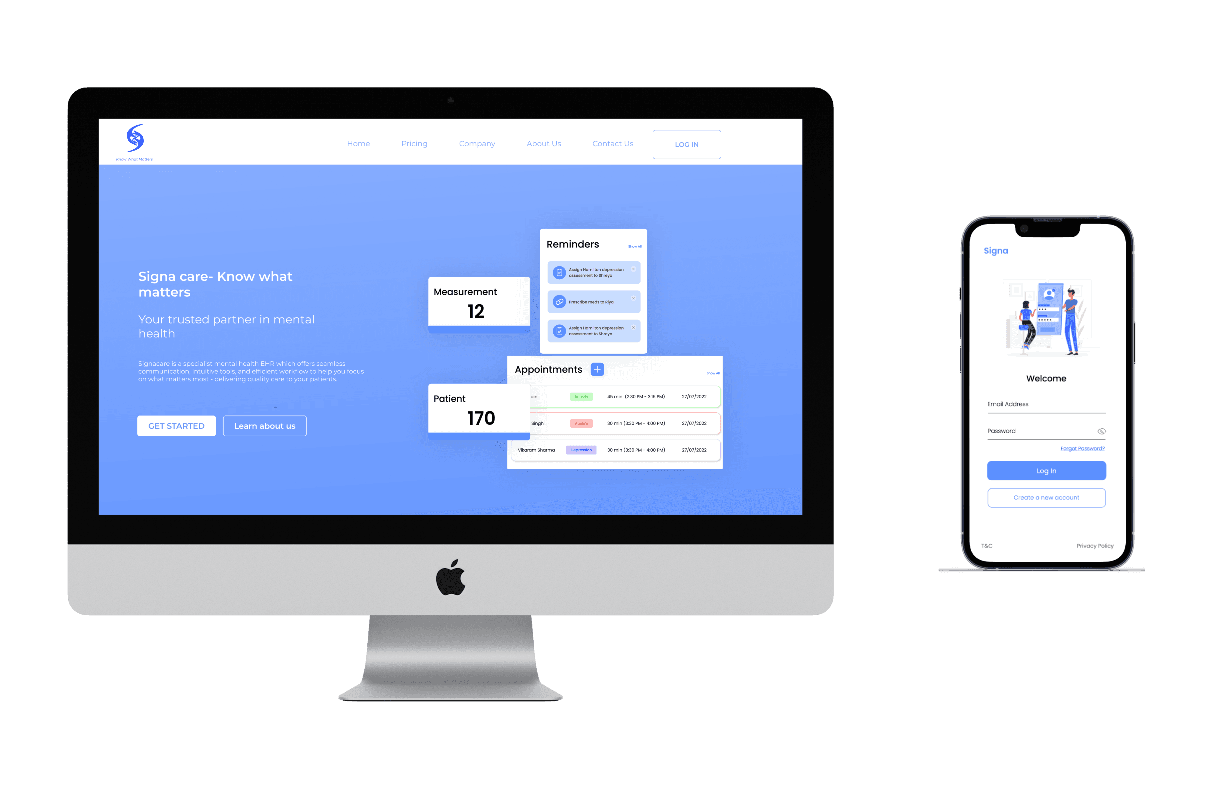 Signacare — Patient Panel view